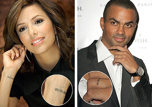 Eva Longoria and Tony Parker's marriage may be over but the tattoos they