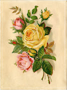 Vintage Stock ImagesYellow and Pink Roses (roses yellow pink images graphicsfairy )