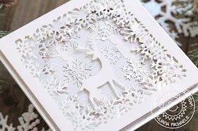 Sunny Studio Stamps: Layered Snowflake Frame Dies Circle Snowflake Frame Dies Sweet Treats Gift Bag Rustic Winter Card by Juliana Michaels