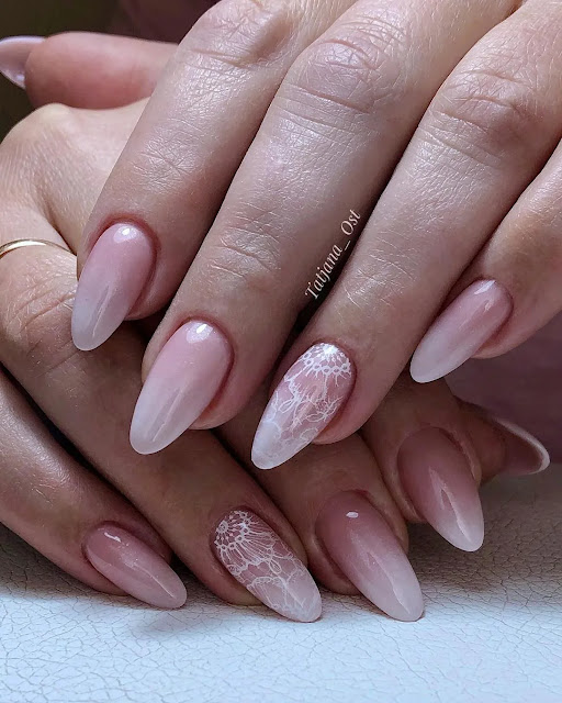 Ombre Lace Nail Ideas