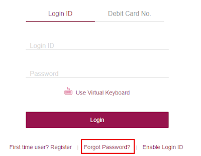 Axis Bank Internet Banking - Forgot Password