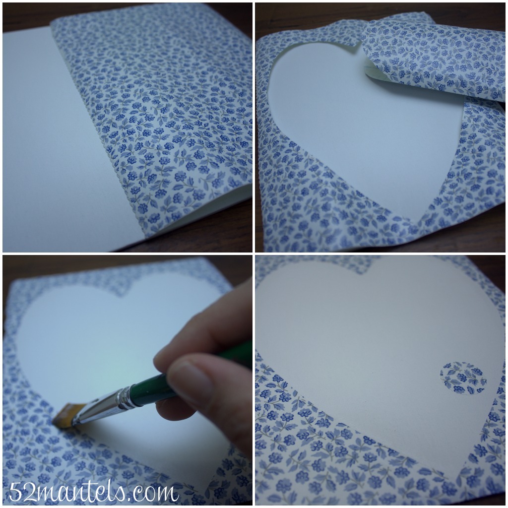 water paper glue of contact your canvas cut the size Step to 2) paper