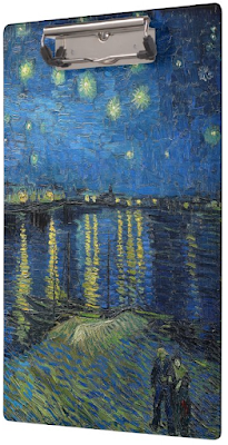 clipboard with Starry Night image