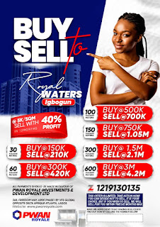 All we do in PWAN is to ensure we put smiles on your faces   You can now trade Royal Waters Estate with as low as 150k for profit.  Amazing right?  Join the league of millionaires who have grown cash over time by making their money work for them.