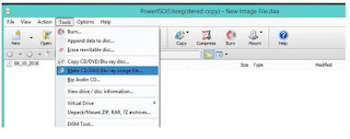 conversion of operating system files into iso format using power iso