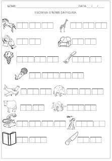 Hipótese de Escrita Silábica Alfabética - Escreva o nome da figura 15