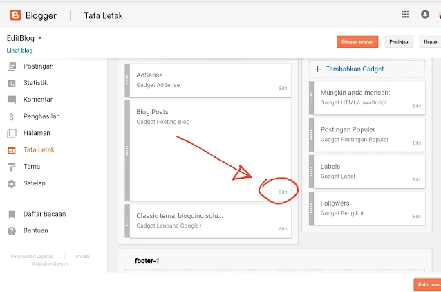 langkah pertama edit blog post