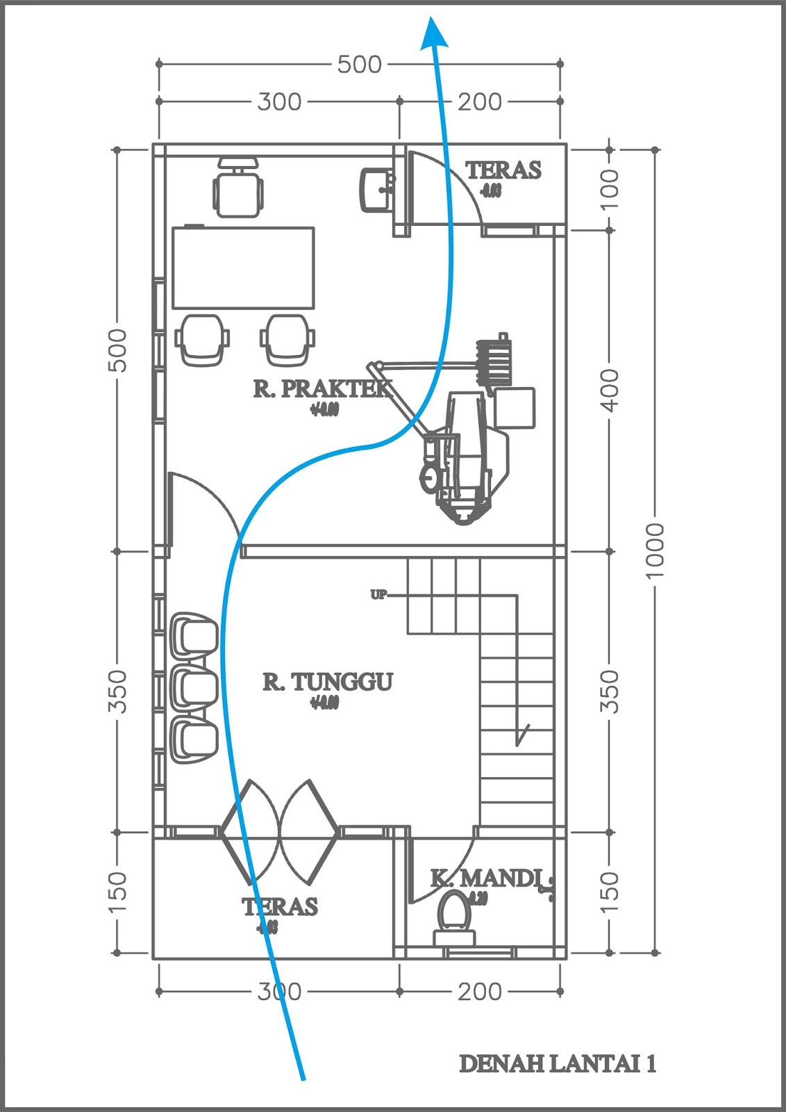 Contoh Denah Rumah Dokter Desain Rumah