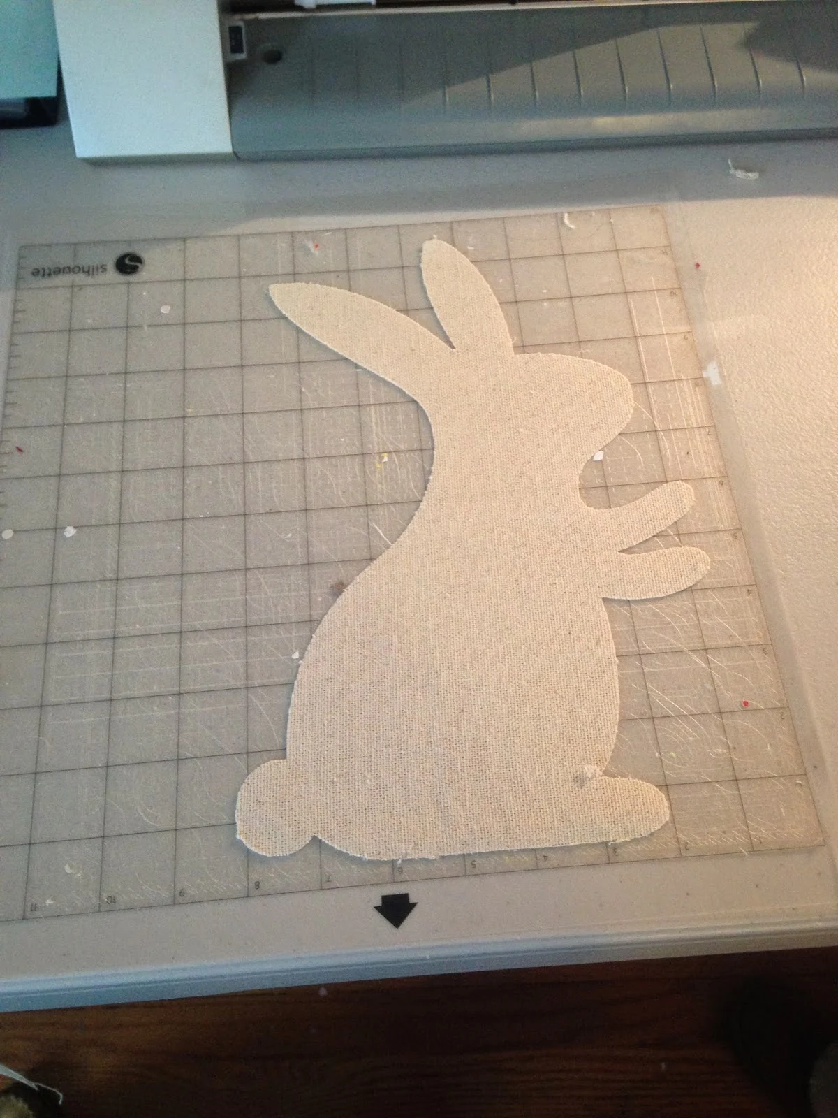 Silhouette Cameo, cut drop cloth, Silhouette tutorial, bunny 