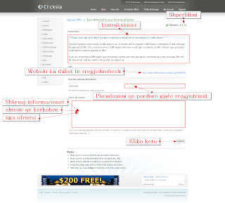 Clicksia - Ndiq instruksionet per te plotesuar oferten