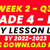 WEEK 2 GRADE 4 DAILY LESSON LOG Q3