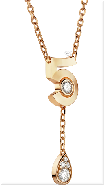 ♦Chanel Extrait de No5 diamond necklace in 18K gold #chanel #jewelry #gold #brilliantluxury