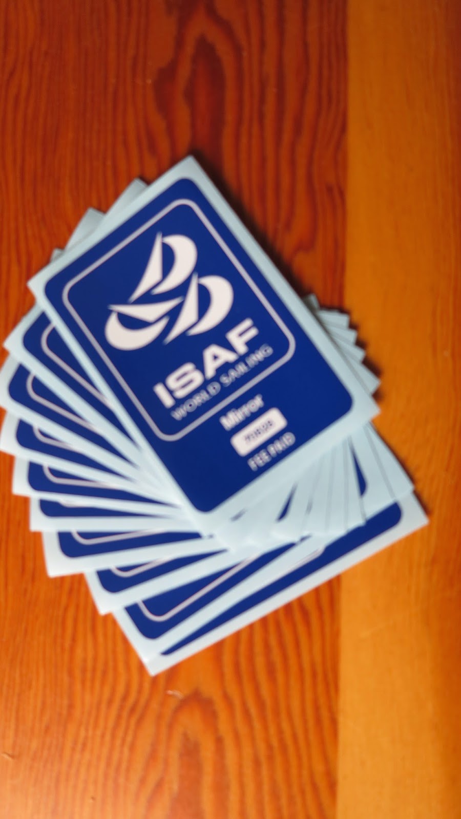 CKD Boats - Roy Mc Bride: Mirror Dinghy ISAF plaques arrive