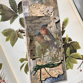 Sara Emily Barker https://sarascloset1.blogspot.com/2019/05/for-love-of-birds-vintage-card-for.html For the Love of Birds Vintage Card Tim Holtz Sizzix 3D Embossing  Ideaology Collage Paper & Ephemera 1