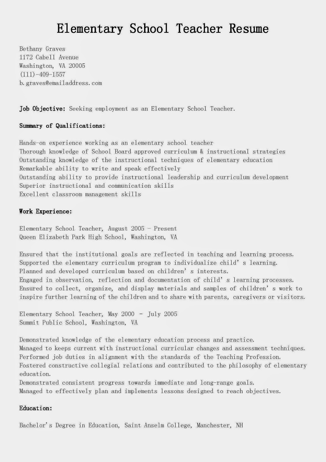 Special education paraprofessional resume sample