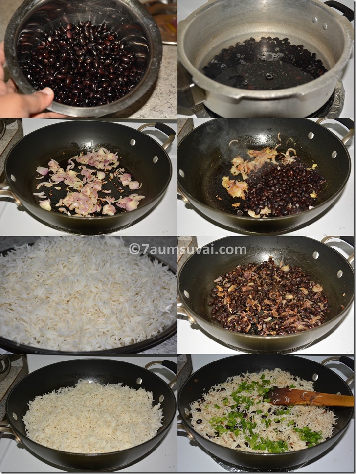 Black bean rice process