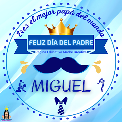 Solapín Nombre Miguel para redes sociales por Día del Padre