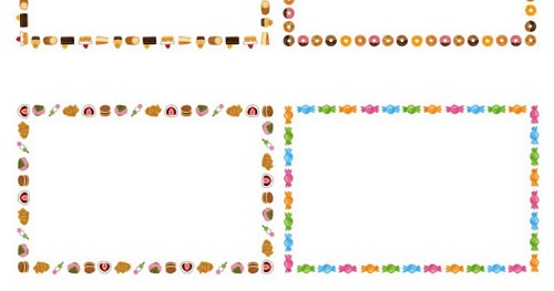 スイーツ お菓子のフレーム かわいいフリー素材集 いらすとや