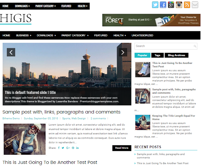 Higis Blogger Template