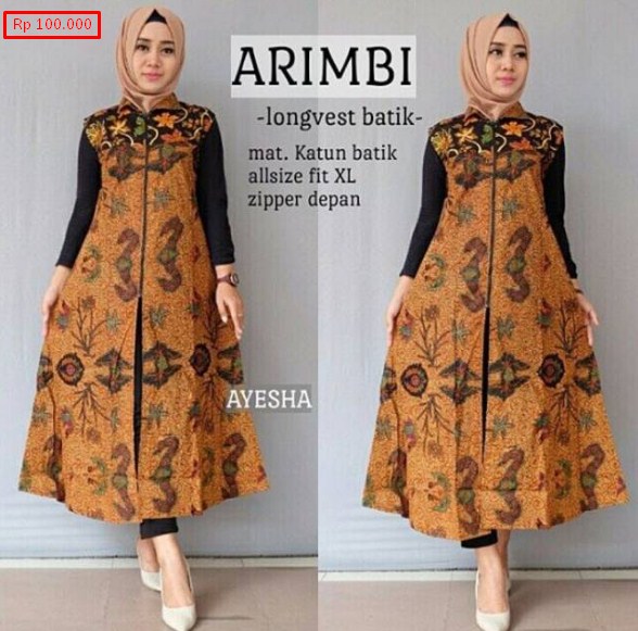 77 Model Baju Batik Muslim 2019 Modern Terbaru Remaja 