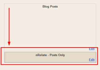Draging Nrelate widget below main post