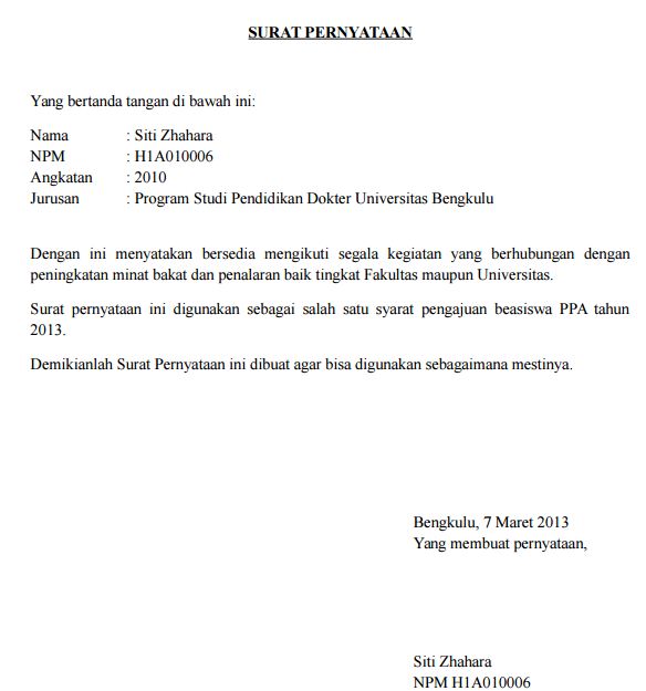 Contoh Surat Pernyataan Tidak Ikut Bpjs Contoh Surat