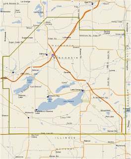 Map-Lake Geneva Area, WI-Vacation Area