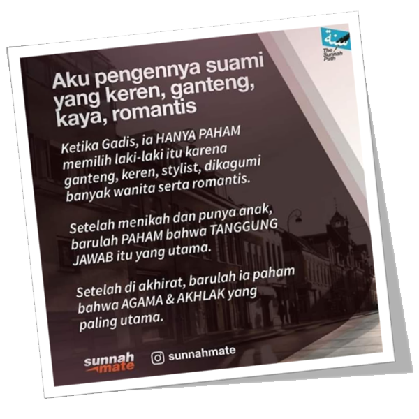 Setelah di akhirat, barulah ia paham bahwa AGAMA & AKHLAK yang paling utama