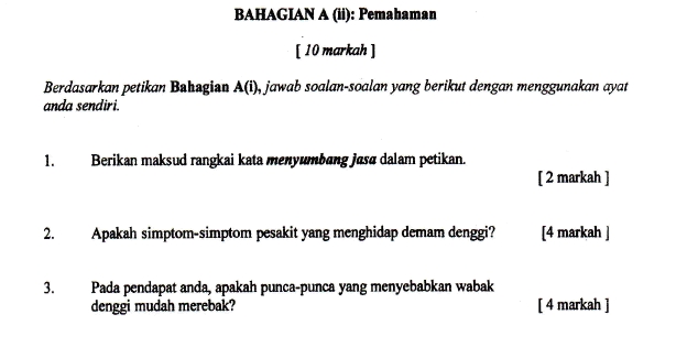 Contoh Soalan Pola Ayat Dasar Pt3 - Kecemasan t