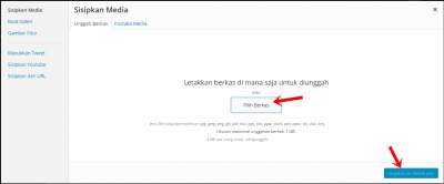 upload gambar untuk membuat postingan di blog wordpress gratis