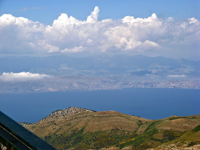 the Ionian Sea View from Mount Pantocrator. Corfu. Greece. Вид на Ионическое море с горы Пантократор. Корфу. Греция.