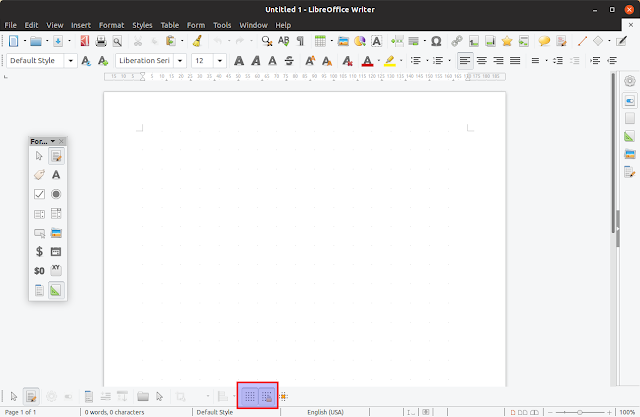 LibreOffice display grid snap to grid