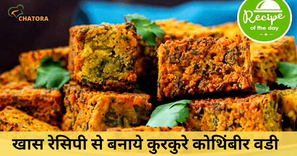 Kothimbir Vadi Recipe in Hindi