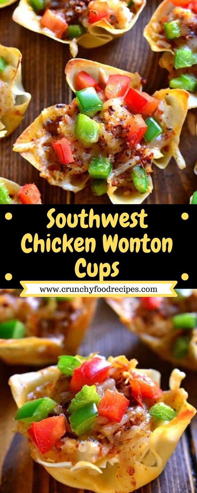 Southwest Chicken Wonton Cups