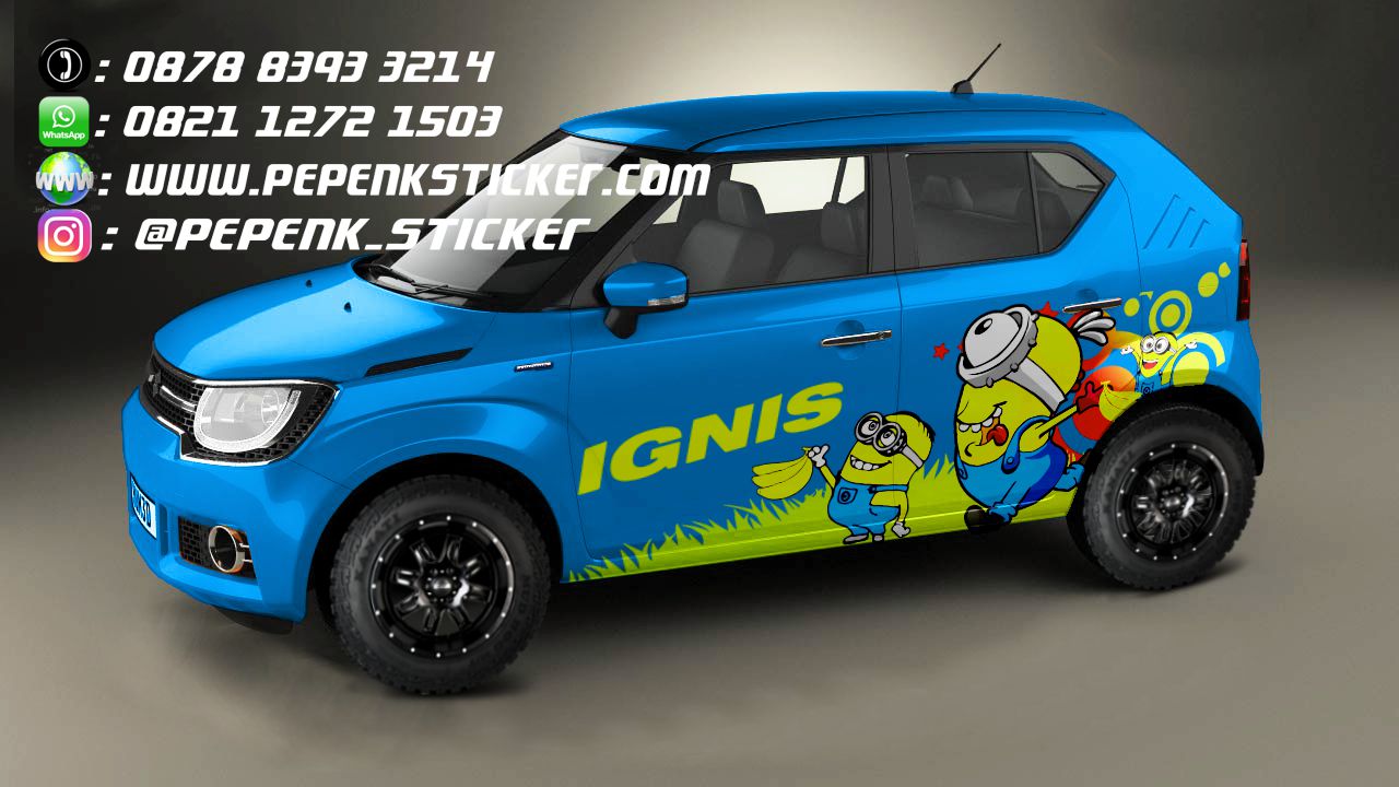 Gambar Cutting Sticker Mobil Ignis Modifikasi Motor