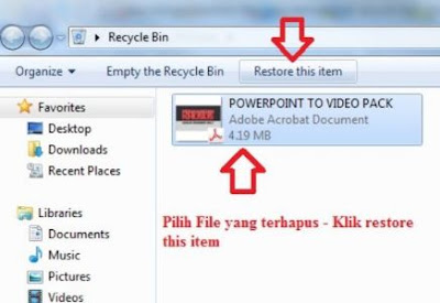 Tips berguru komputer kali ini akan mengulas  Berita laptop Cara Mengembalikan File Yang Terhapus di Flashdisk