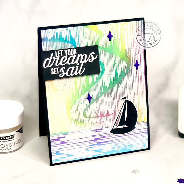 #cardbomb, Maria Willis, #heroarts, #mymonthyhero, #mymonthyherojune2020, #stamp, #cards, #ink, #paper, #papercraft, #craft, #video, #videotutorial, #art, #color, #tonicstudios, #tonicstudiosusa, #nuvo, whale, northern lights, aurora borealis, background techniques, 