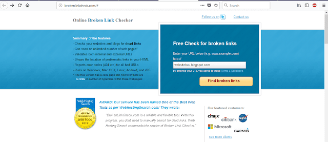 cara mencari broken link ( link mati ) pada blog