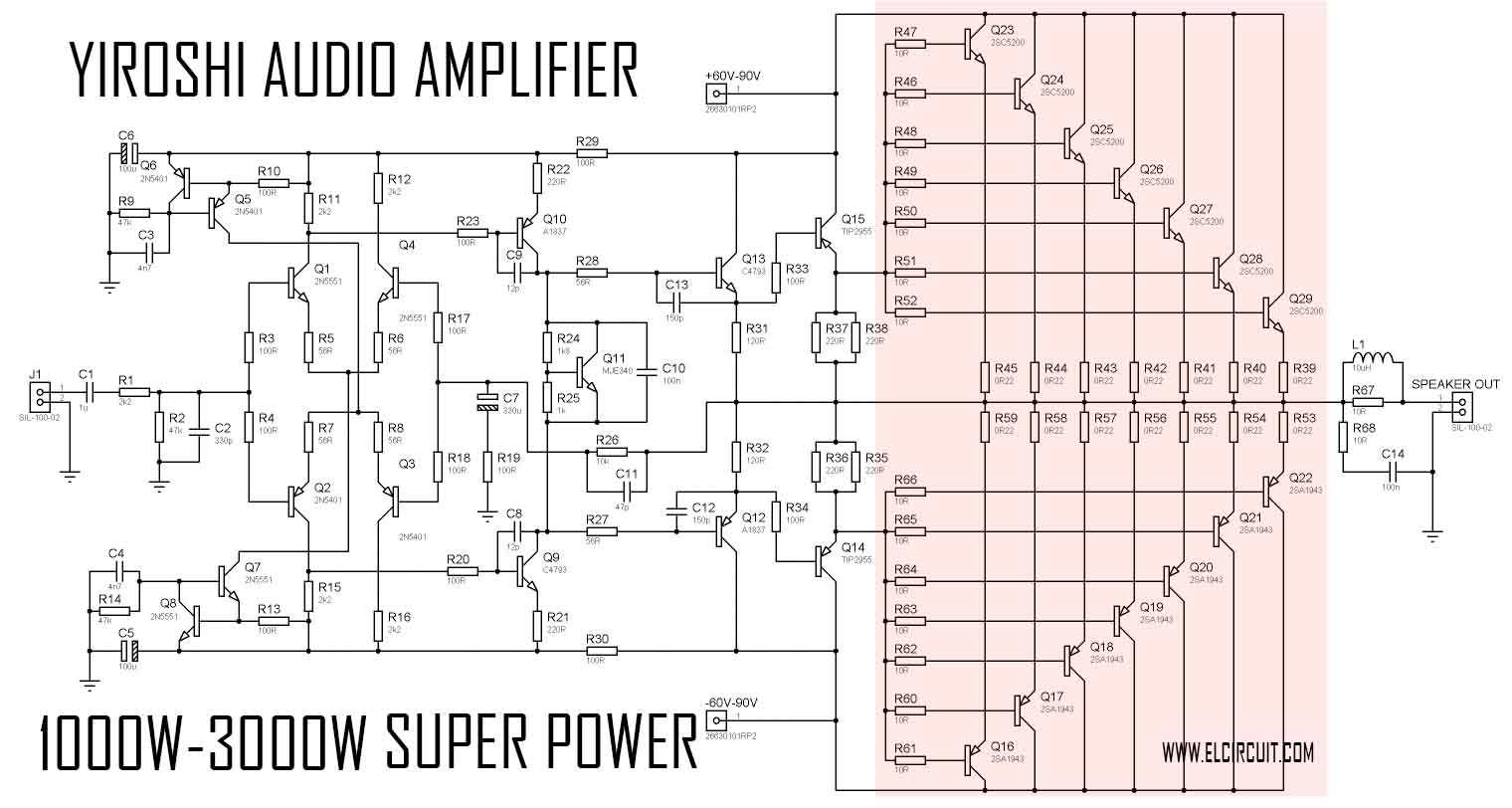 Tda1514 40 Watt Audio Amplifier Circuit