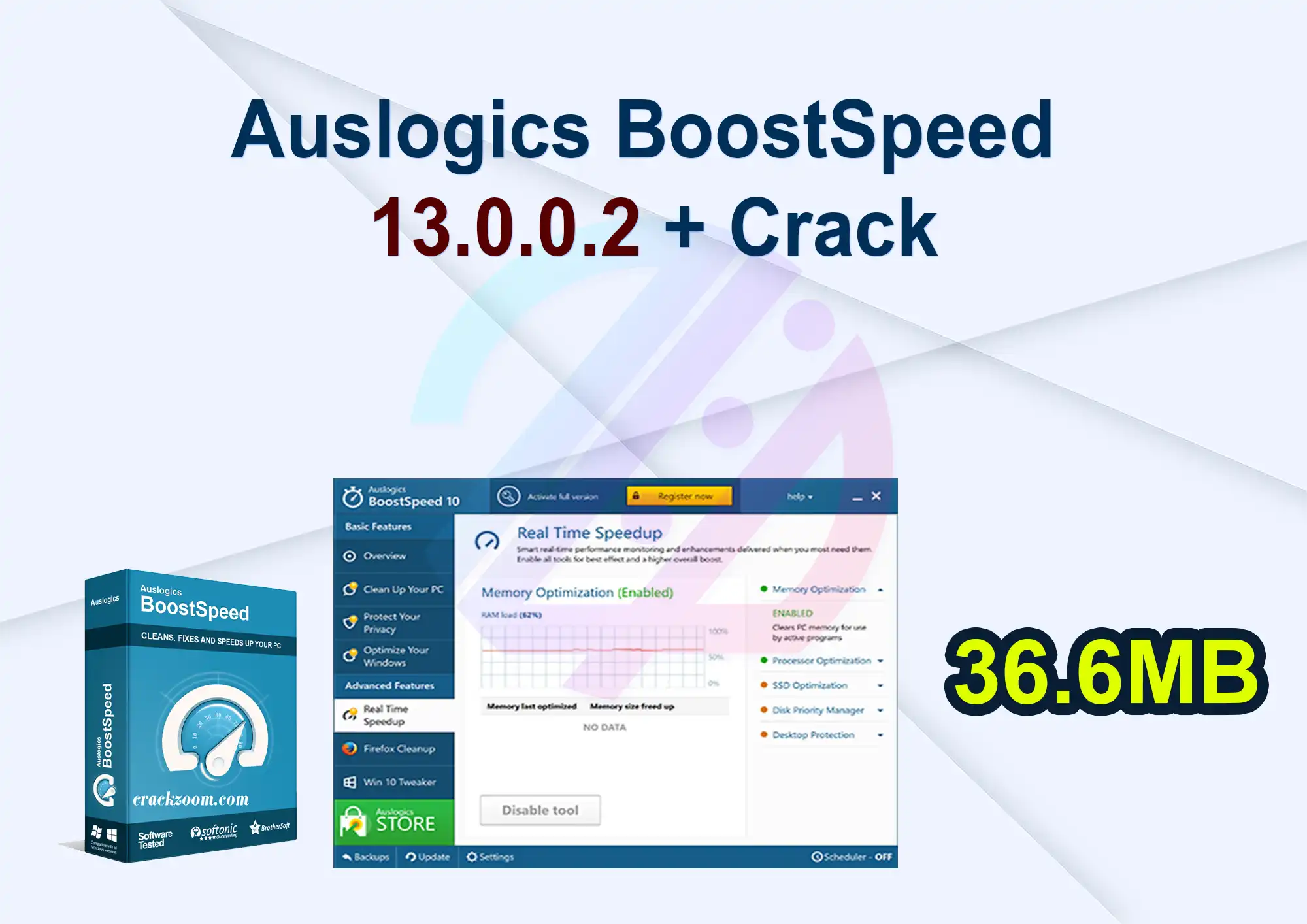 Auslogics BoostSpeed 13.0.0.2 + Crack
