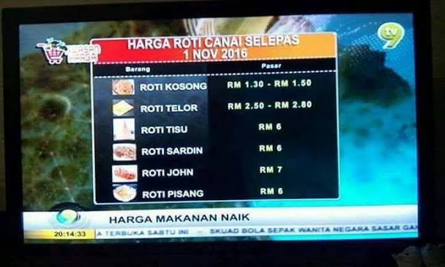 harga roti canai naik