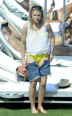 Kristen Bell Yellow Bikini In Miami Beach