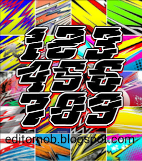 Download Font Racing Keren + Background Nomor Racing Picsay Pro dan Pixellab