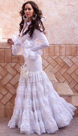 trajes de flamenca blanco