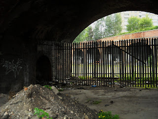 <img src="Salford near Manchester" alt=" Inner city urbex in Manchester, railway tunnels" />