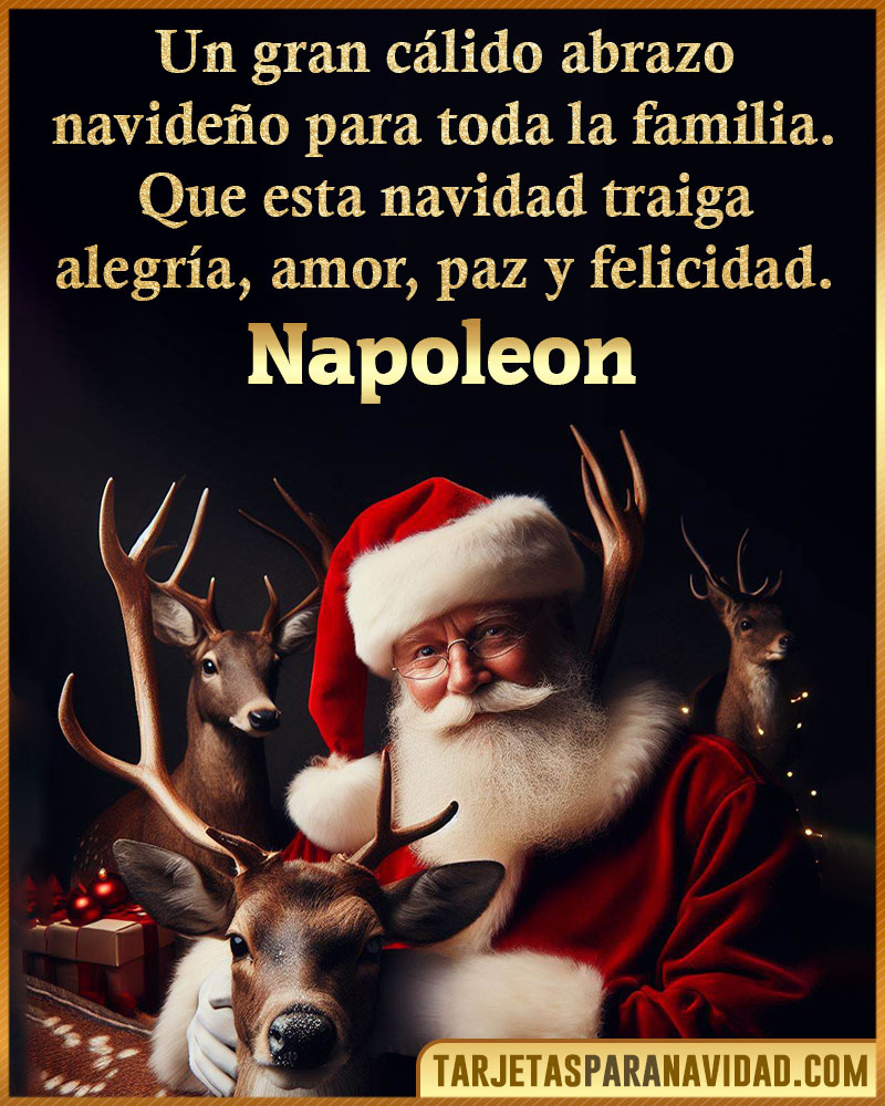 Tarjetas Navideñas personalizadas para Napoleon