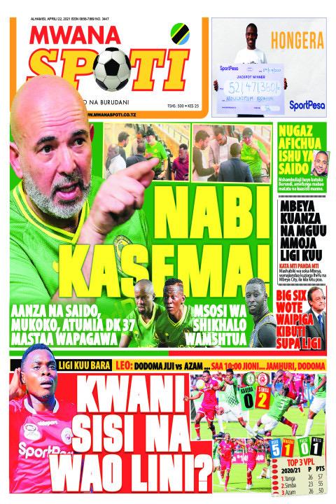 MAGAZETI YA TANZANIA LEO ALHAMISI 22/04/2021