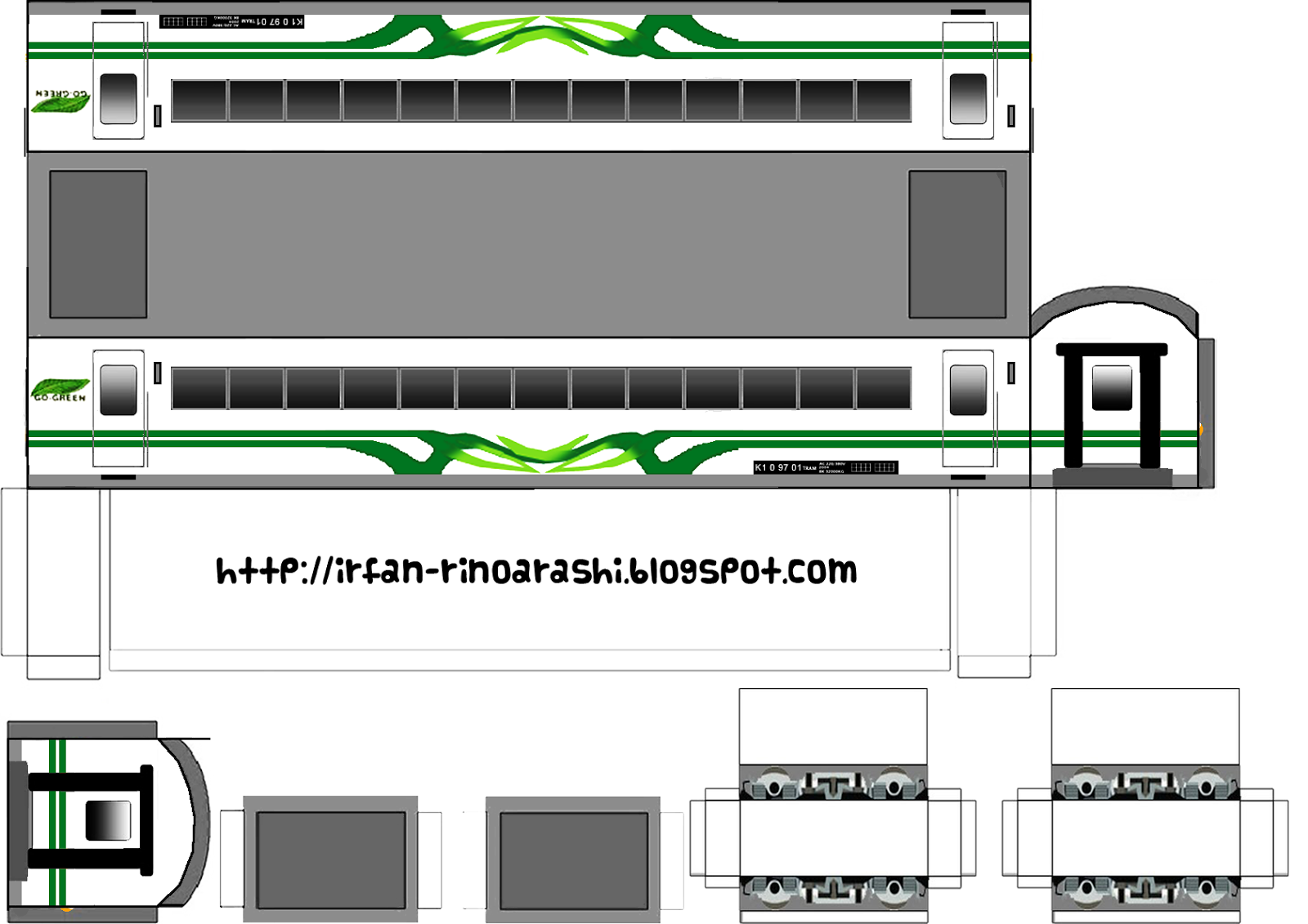 Pola Papercraft Kereta Api Indonesi by IrfanR Production 