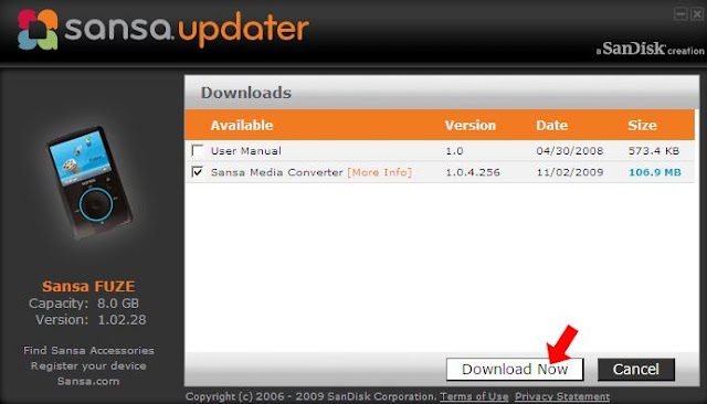 HOW TO FREE DOWNLOAD SANSA MP3 PLAYER   LATEST VERSION?