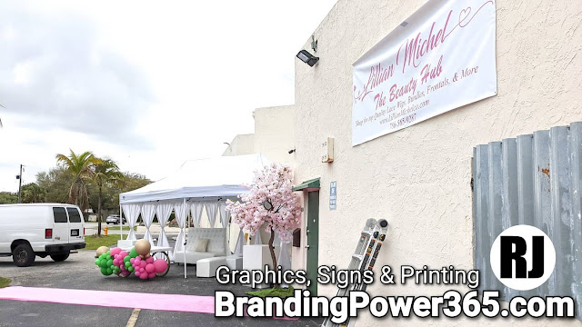 Graphics, Signs, Printing and Installation for Lillian Michel's The Beauty Bar in Ives Estates (BrandingPower365.com)